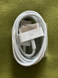 Câble Apple 30 broches vers USB-A blanc 1 M iPhone iPad OEM authentique NEUF - Photo 1 sur 2