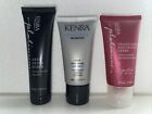 KENRA Platinum Detox Scrub/Strengthen Shampoo/Texture Cream Travel 1.0 Fl Oz Ea