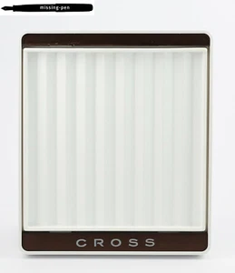 Used Cross Tray / Tablett in Woodlook Darkbrown-Whitey for 9 Pens - Picture 1 of 2