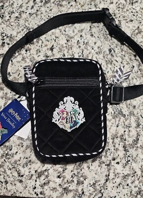Bolsa tiracolo Vera Bradley Harry Potter Hogwarts RFID conversível preta pacote quadril - Imagem 1 de 4