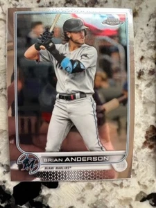 2022 TOPPS CHROME CARD MIAMI MARLINS BRIAN ANDERSON #138 - Picture 1 of 1