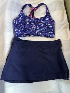 Womens TYR Swimsuit Bikini Navy - Picture 1 of 9