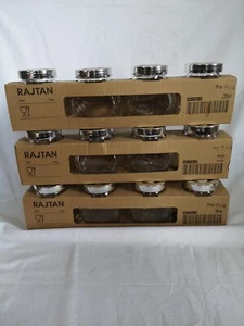 Ikea RAJTAN Spice Jar Stock 3 sets of 4 Glass Silver  Lids Package - Bild 1 von 5
