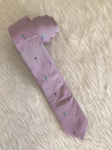 New PAUL SMITH Silk Ice Cream Narrow Tie Mauve 2.5x57” Made England NWT $150 USD - Picture 1 of 7