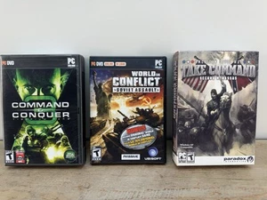 PC Game Lot – Command & Conquer 3, World in Conflict, Take Command- Rts– T Rated - Picture 1 of 11