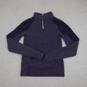 Lululemon Pullover Womens 4 Velvet Rose Embossed Half Zip Sweatshirt Jacket - Picture 1 of 11