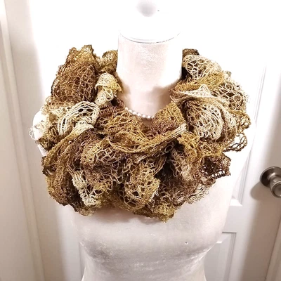 Unbranded Womens Gold Ruffle Scarf - Image 1 of 4