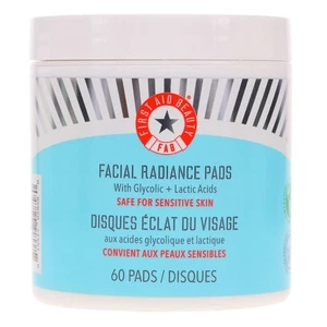 First Aid Beauty FAB Facial Radiance 60 Pads Glycolic + Lactic Acid - Picture 1 of 5