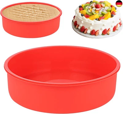 NVIYAM 2 Stück Silikon Kuchenformen Rund 8 Zoll 20cm Silikon Backform Rund  - Bild 1 von 4