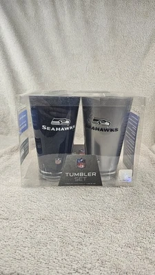 NFL Seattle Seahawks 2 pc 20 Oz Acrylic Tumbler Set NEW IN BOX DuckHouse Sports - Image 1 of 4