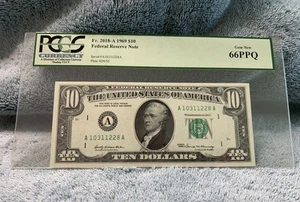 1969 $10 Federal Reserve Note Fr 2018-A PCGS Currency 66 PPQ - Picture 1 of 2
