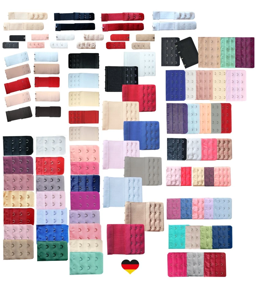 BH Verlängerung Erweiterung 1er 2er 3er 4er Haken Verschluss mit oder ohne Gummi - Bild 1 von 1