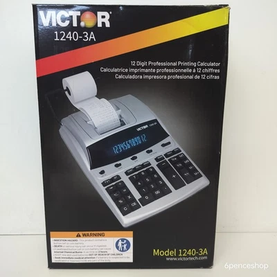 Victor 1240-3A 2-Color Ribbon 12 Digit Desktop  Calculator - Image 1 of 4