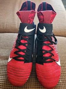 New Football Nike Alpha Menace Elite 2 “University Red Black” Men’s 10 FLYKNIT - Picture 1 of 9