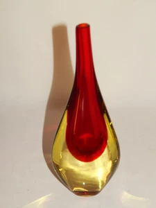 Soli fleur Vase Murano sommerso rot unterfangen - Picture 1 of 7