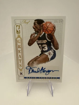 David Thompson 2014 Panini National Treasures NBA Greats Gold Auto/25 pepitas! Foto 1 de 2