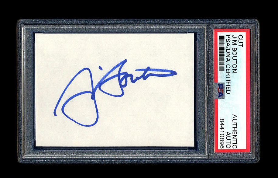 JIM BOUTON SIGNED MINT CUT PSA/DNA AUTOGRAPHED YANKEES SEATTLE PILOTS BALL FOUR - Image 1 of 1