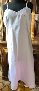 Ancien déshabillé nuisette époque 1940, fait main en coton mauve V100 - Imagen 1 de 8