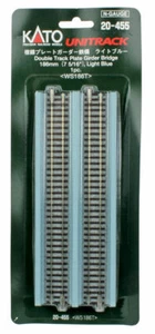 Kato N Double-Track Plate Girder Bridge 7-13/32in 186mm (Light Blue) 20-455 - Picture 1 of 1