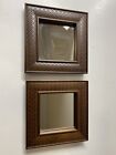 6"x6" wood frames with mirrors Set of 2 Hallway Bedroom Dining Room Decor