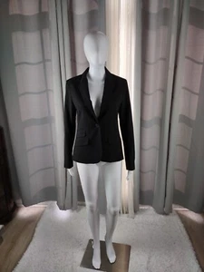 New York & Company Women’s Black One Button, Faux Pockets Suit Jacket Size 4 - Picture 1 of 12