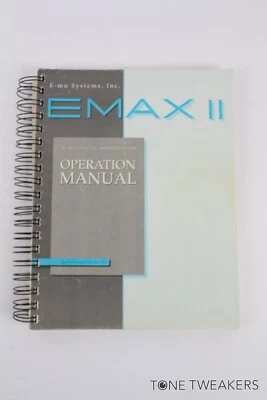 Emu Emax II Sampler Manual de Operación Propietarios Libro Guía DE COLECCIÓN DISTRIBUIDOR DE SINTETIZADORES Foto 1 de 4