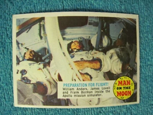 Tarjeta coleccionable individual MAN ON THE MOON 1969 Topps #27A/55 ¡Preparación para el vuelo! - Imagen 1 de 2