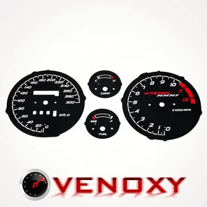 Honda CBR 1000 F SC24 1989-1991 KM/H Aftermarket Black Gauge Faces - Picture 1 of 1