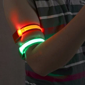 Pulsera, Brazalete, cinta, reflectante, luz, azul o rojo - ENVIO CERTIFICADO - Picture 1 of 5