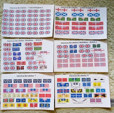 15mm AMERICAN REVOLUTION FLAGS, British /  British Empire and Continentals - Image 1 of 4