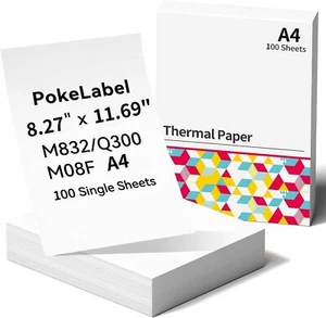 100x A4 Thermal Paper Compatible for A4 Printer Brother PJ762/PJ763MFi M08F M832 - Picture 1 of 8