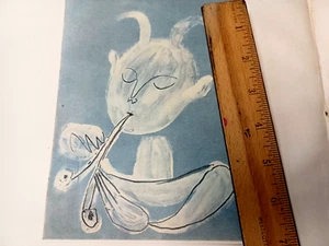 PICASSO PAN BLUE DEVIL Flute 6" x 7 1/2" PICTURE PRINT 1948 - Picture 1 of 1