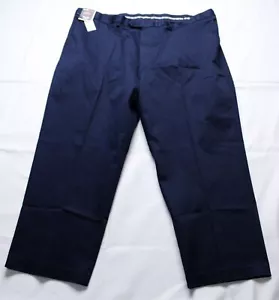 Roundtree & Yorke Men's Big & Tall TravelSmart Chino Pants SG4 Navy Size 46x28 - Picture 1 of 4
