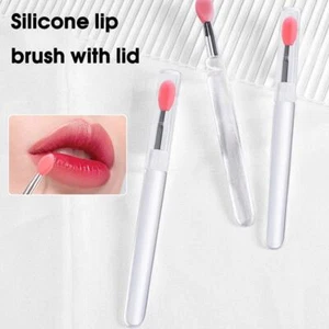 Portable Silicone Lip Brush with cover,silicone brush Tools Make-Up head C6E0 - Picture 1 of 12