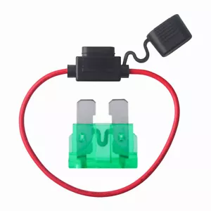 1 Set 14 Gauge In-line ATC/ATO Fuse Holder 30 AMP Standard Blade Fuse - Picture 1 of 9