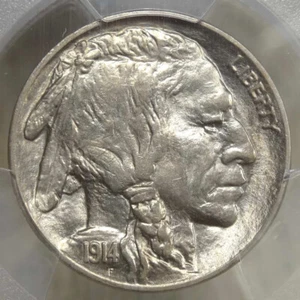 1914 Buffalo Nickel, Choice Uncirculated PCGS MS-63, Flashy Original BU - Picture 1 of 6
