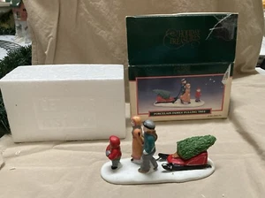Vintage LEMAX “Family Pulling Tree” Porcelain Dickensvale 1994 In Original Box. - Picture 1 of 5