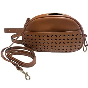 New Faux Leather Brown Belt Bag Crossbody Bag Wear 3 Ways - Picture 1 of 6