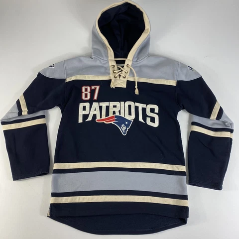 Rob Gronkowski Jersey New England Patriots LACER Hoodie Hooded Sweatshirt Mens L Cover