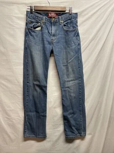 Levi's 514 Straight Leg Jeans Medium Wash Boys Size 16 Reg (29x28) Whiskered - Picture 1 of 17