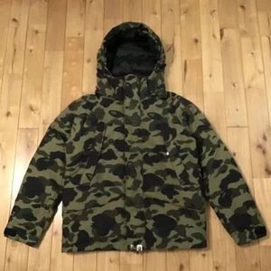 BAPE Snowboard down jacket 1st camo green A Bathing Ape Size L 2504TY - Picture 1 of 10