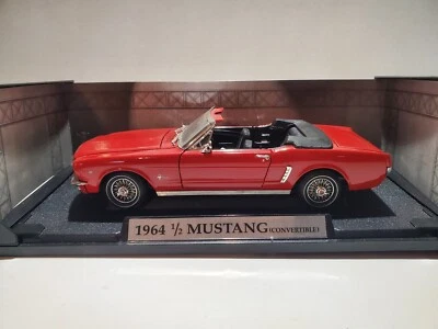Motor Max 1964 1/2 Ford Mustang Convertible 1:18 Scale Diecast Model Car Red - Image 1 of 4