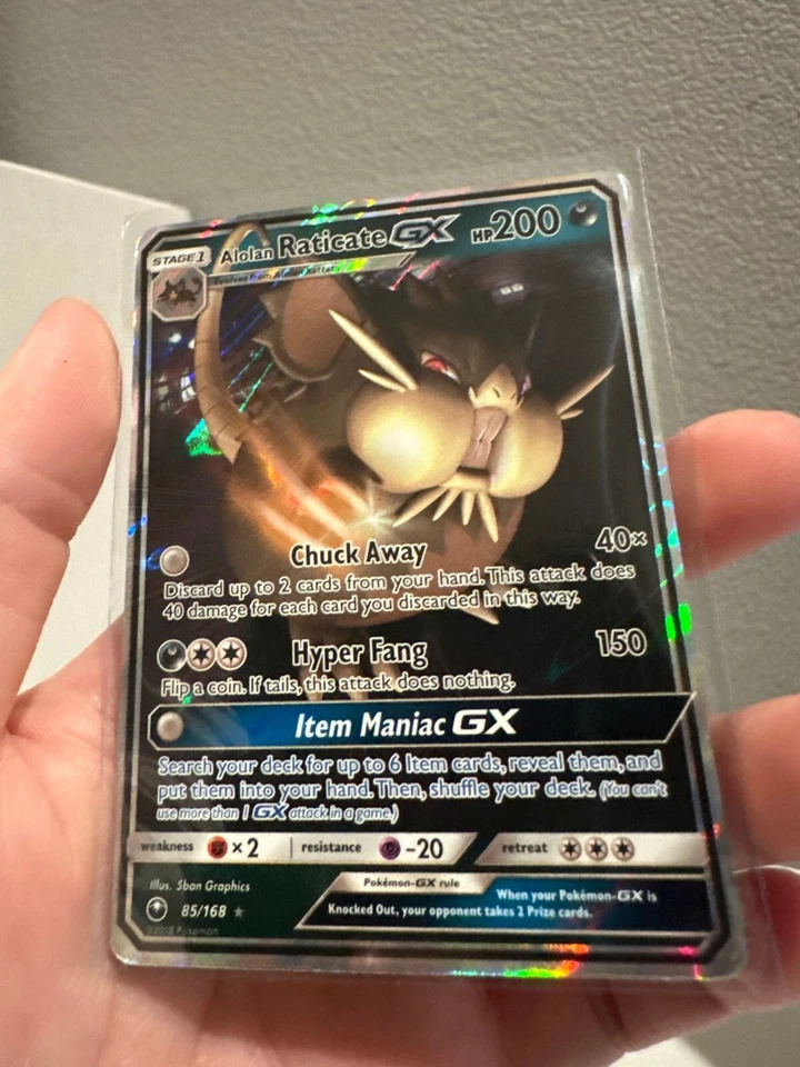 Pokemon Alolan Raticaate GX 85/168 Celestial Storm Sun & Moon ULTRA NM 1119#207 - Image 1 of 2