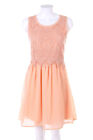 Bodyflirt Dress Mini Lace Insert Ruffles D 32-34 Nude Rosé