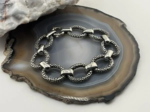 Vintage Zina of Beverly Hills Sterling Silver Heavy Link Bracelet 7.5” Length - Picture 1 of 6