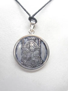 Medaglia Madonna dell'Aiuto di Busto Arsizio in Argento 925- Ciondolo - Pendente - Picture 1 of 7