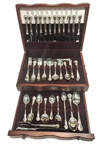 Towle "Old Master" Sterling Silver Service for 12, 97 PCS w/ Vintage Chest - Picture 1 of 16