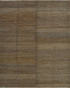 Braided Rug 8'1'' x 10'1'' Brown Jute Contemporary Handwoven Carpet - Picture 1 of 15
