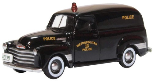 VANS Oxford Diecast 87CV50002 1:87 HO calibro Chevrolet Van 1950 lavaggio DC polizia