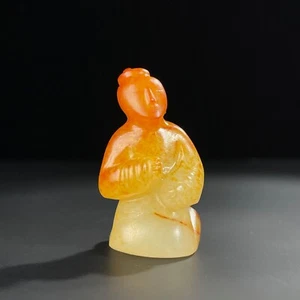 Rare Chinese Hetian Jade Figure Man Han dynasty 206 B.C.-220 A.D. - Picture 1 of 15